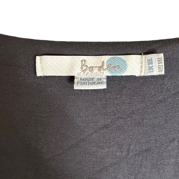 Boden Womens Stretch Knit Gray Floral Wrap Dress Size 14L - Picture 6 of 6